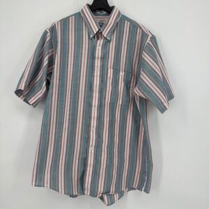 VTG Arrow Carriage Trade Oxford Stripe Button Down Shirt Large Pima Cotton USA
